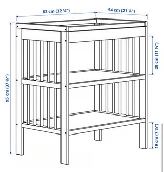 Cambiador de bebé blanco Ikea