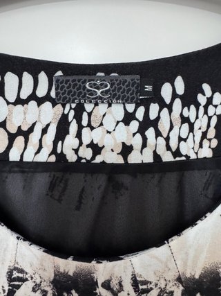Vestido Talla M Negro y Blanco