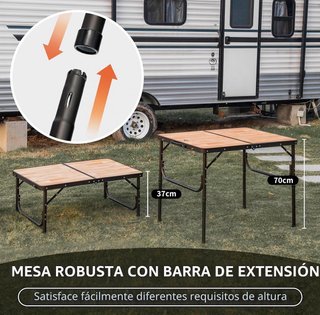 Mesa Camping Plegable Ajustable