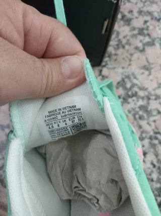 Converse All Star Talla 37 Verde y Rosa