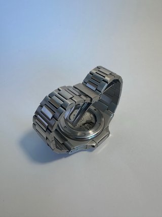 Seiko Mod Nautilus Open Heart Negro