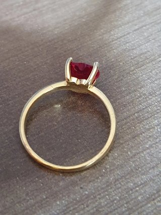 Anello Dodo Cuore Rosso Oro