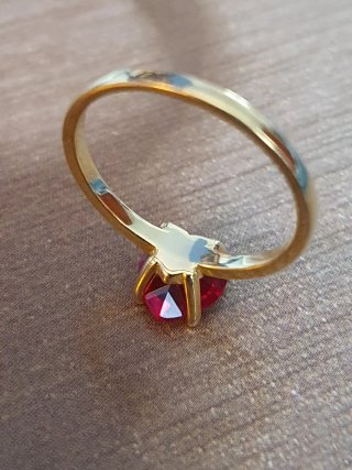 Anello Dodo Cuore Rosso Oro