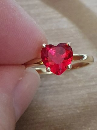 Anello Dodo Cuore Rosso Oro