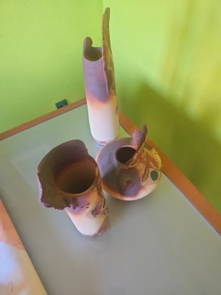 3 Jarrones Decorativos Cerámica