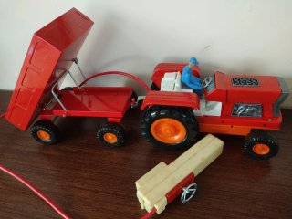 Tractor Clim teleguiado metálico antiguo Ref 702
