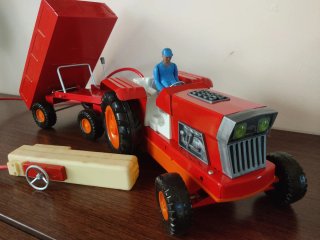 Tractor Clim teleguiado metálico antiguo Ref 702