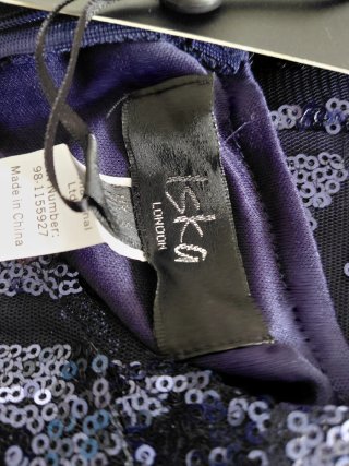 Vestito paillettes Iska London blu/argento