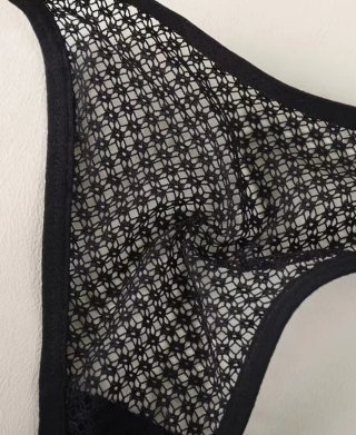 Pack de 3 tanga románticas con encaje y lunares