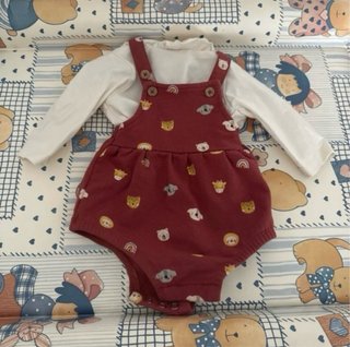 Conjunto bebé 1 mes estampado animales