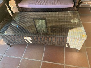 Muebles de jardín ratán y cojines