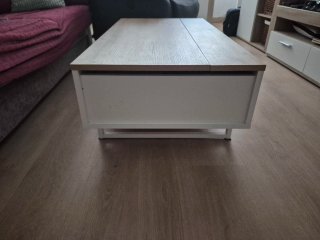 Mesa centro elevable madera