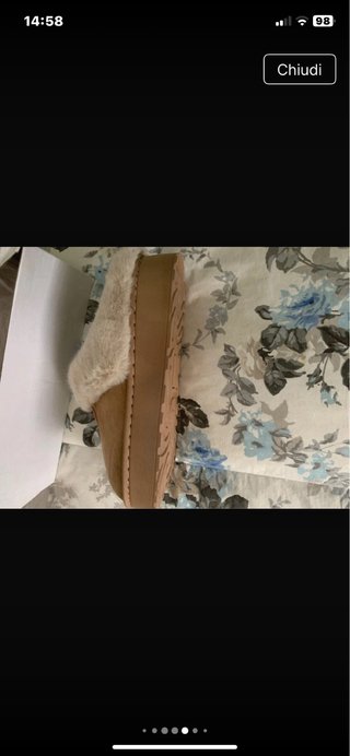 Pantofole eleganti calde beige/marrone taglia 40