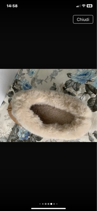 Pantofole eleganti calde beige/marrone taglia 40