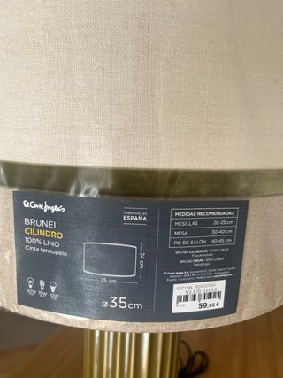 2 Lámparas de mesa sin estrenar