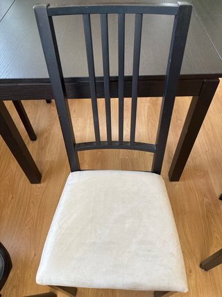 Mesa extensible Wengue 90x90(170) + 4 sillas