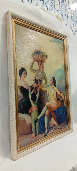 Cuadro impresión sobre tabla Goya La vendimia