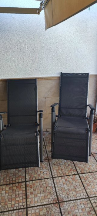 Dos Tumbonas/Sillones de aluminio plegable