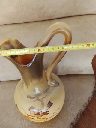 Jarrón de porcelana con pájaros