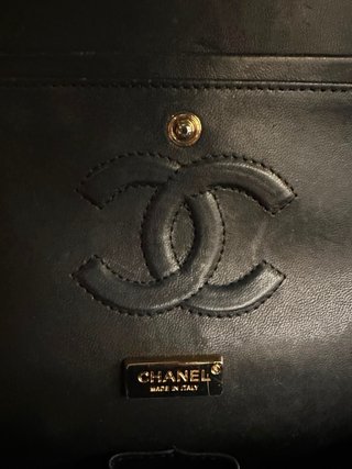 Bolso Chanel Timeless Pitón Negro Dorado