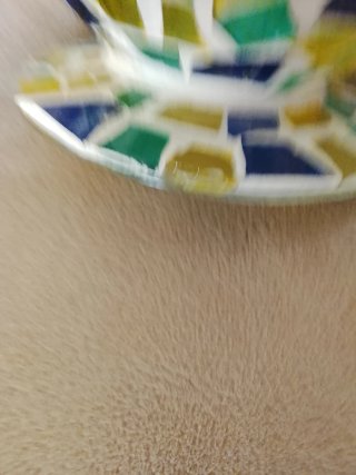 Jarrón de cristal con mosaico