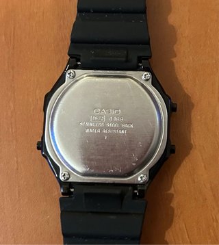 Casio mod A168 Inox pvd negro