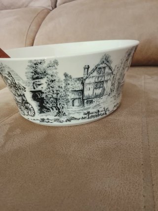 Ensaladera Vintage Carruaje Porcelana