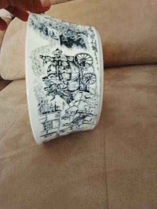 Ensaladera Vintage Carruaje Porcelana
