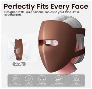 Maschere viso LED silicone terapia luce 4 colori
