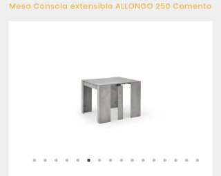 Mesa extensible color piedra