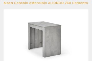 Mesa extensible color piedra