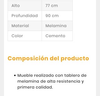 Mesa extensible color piedra
