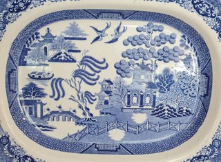 Fuente inglesa Davenport Willow Pattern