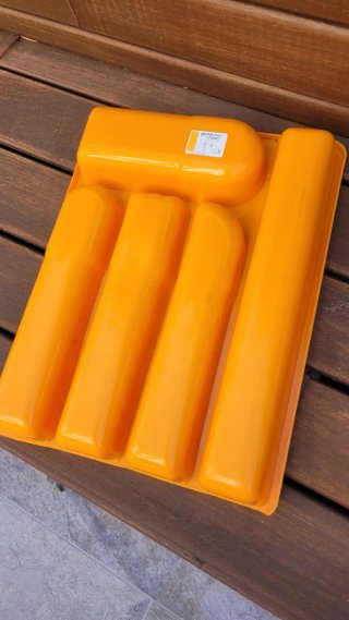 Cubertero Organizador Plástico Naranja