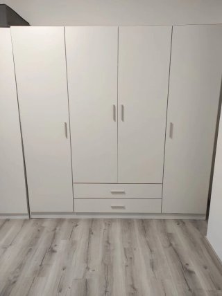 Armario 4 puertas madera blanco