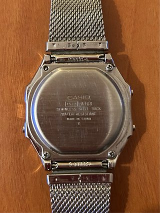 Casio mod A168 Caja Acero Inoxidable