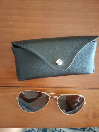 Gafas de sol Ray-Ban aviador doradas marrones