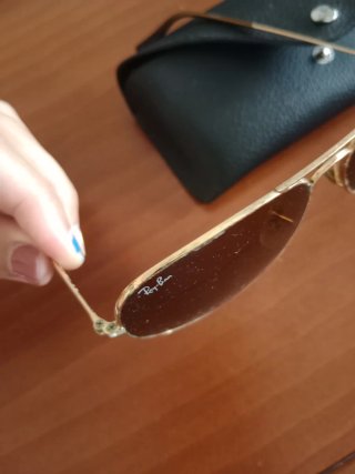 Gafas de sol Ray-Ban aviador doradas marrones