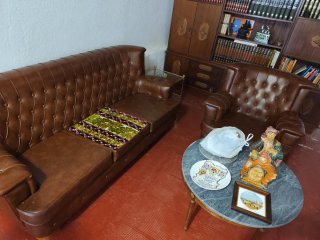 Conjunto de sofás de piel