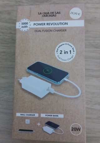 Batería externa blanca