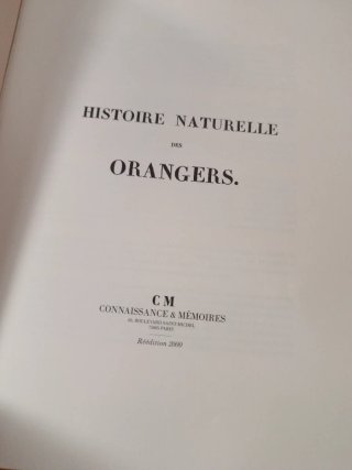 Histoire naturelle des orangers 1818-1822