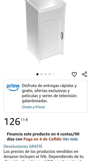 Adventa Mueble exterior para lavadero de resina