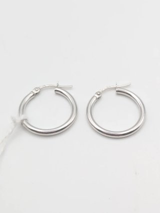 Pendientes Aro Oro Blanco 18k