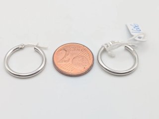 Pendientes Aro Oro Blanco 18k
