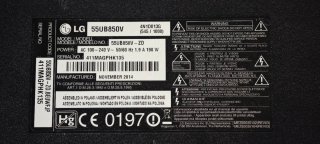 Despiece TV LG 55UB850V