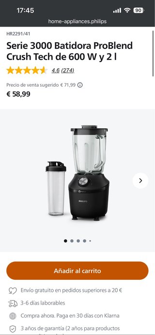 Batidora Philips Serie 3000 ProBlend