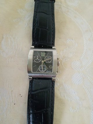 Orologio Esprit Uomo Quadrato Nero Argento