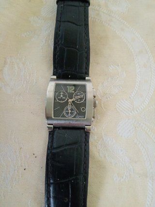 Orologio Esprit Uomo Quadrato Nero Argento