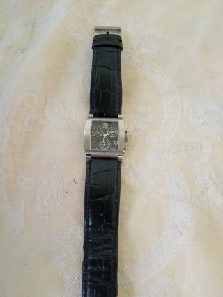 Orologio Esprit Uomo Quadrato Nero Argento