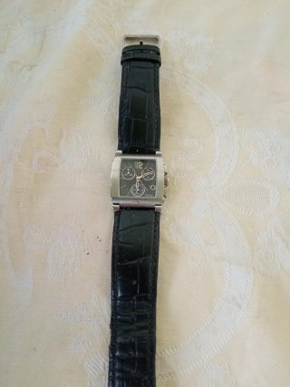 Orologio Esprit Uomo Quadrato Nero Argento